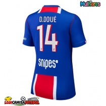 Camisa de Futebol Paris Saint-Germain Desire Doue #14 Equipamento Principal Mulheres 2026-27 Manga Curta
